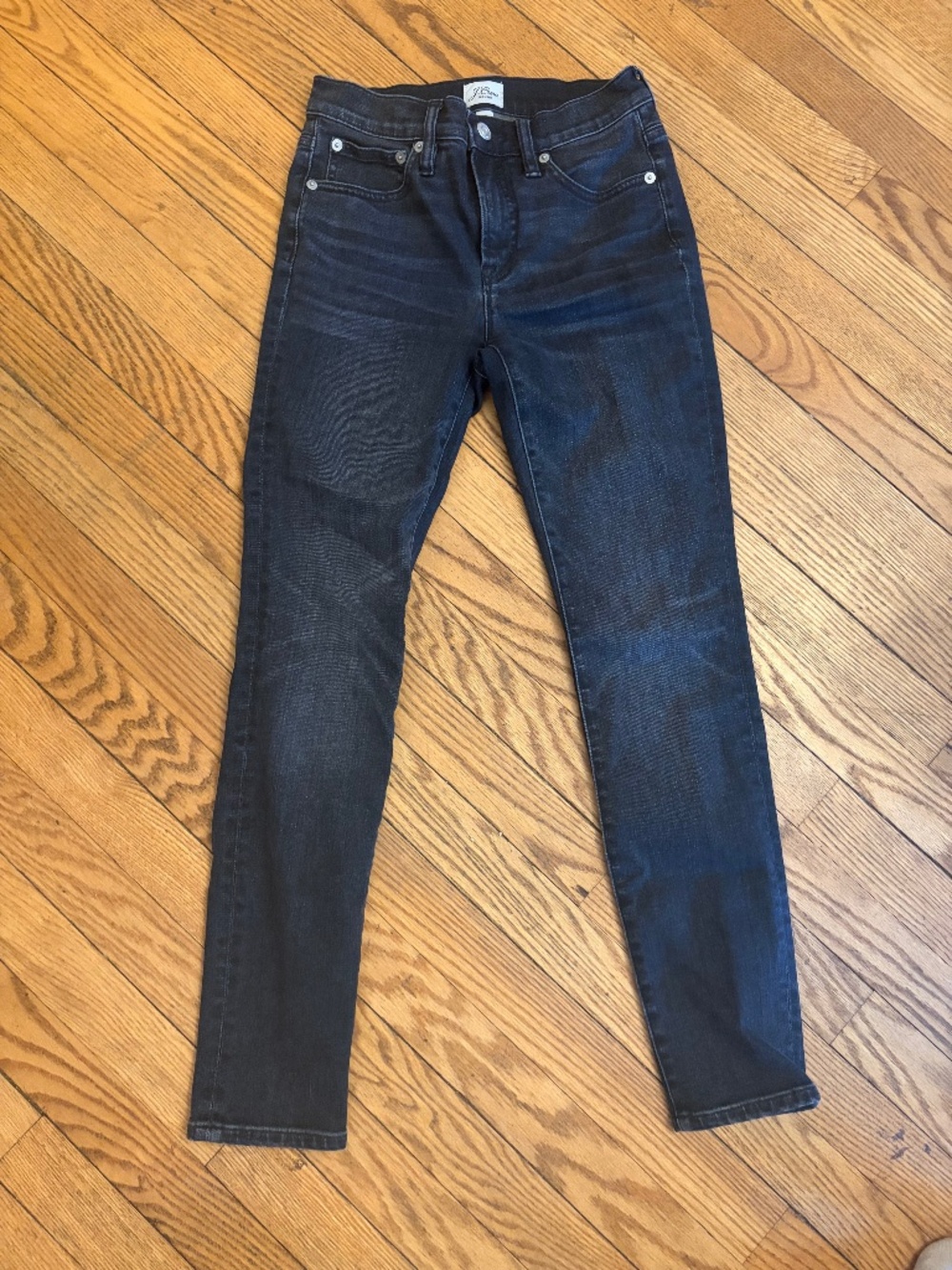 J.Crew 9” high-rise toothpick jeans in black